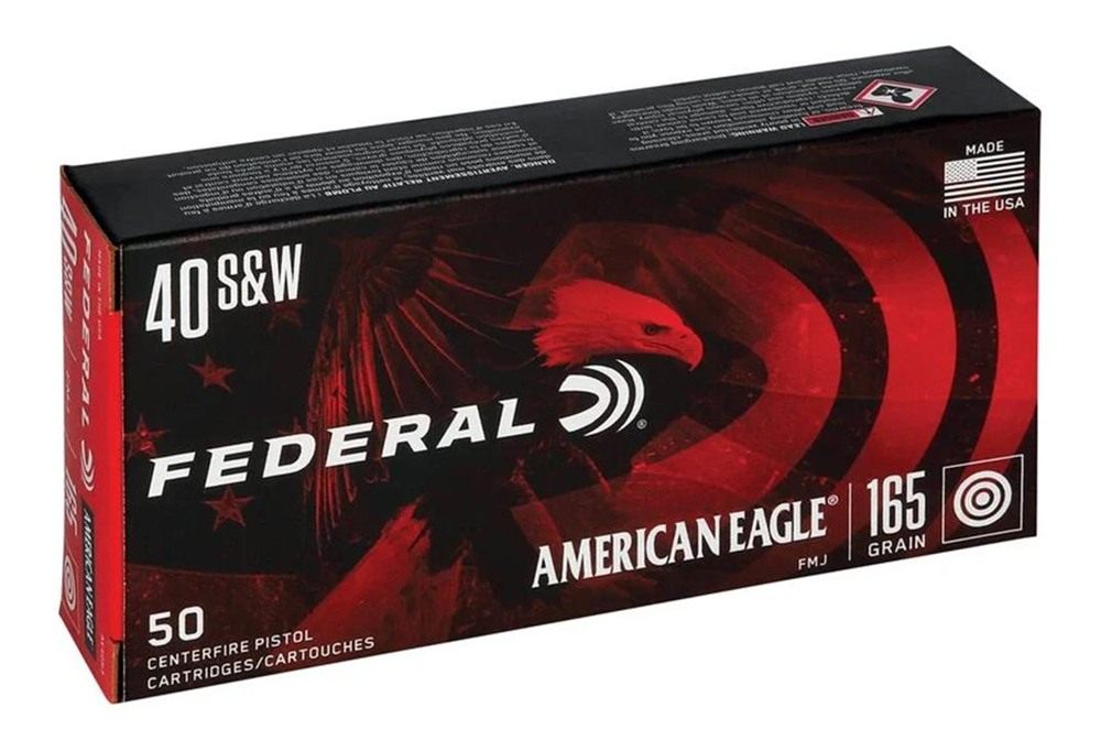 Federal Cartridge American Eagle Handgun Ammunition .40 S W 165 gr FMJ 1130