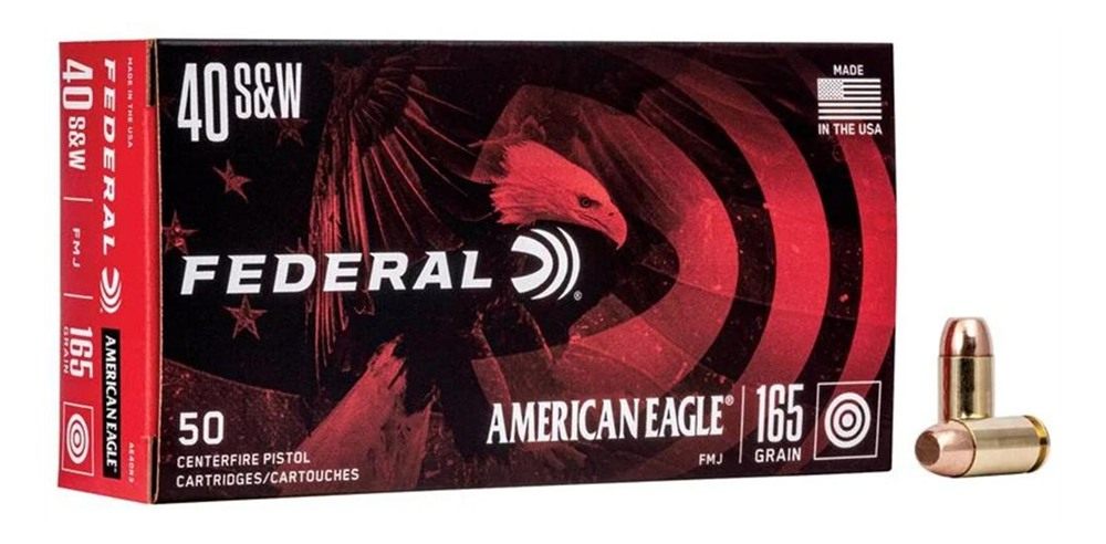 Federal Cartridge American Eagle Handgun Ammunition .40 S W 165 gr FMJ 1130 view 2