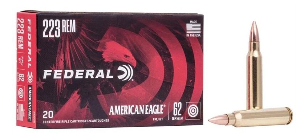 Federal Cartridge American Eagle Rifle Ammunition .223 Rem 62 gr FMJ 3020 f view 2