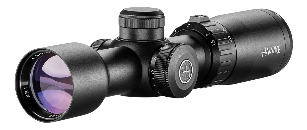 Hawke Sport Optics 12221 XB1 Riflescope Black 1.5-5x32mm 1in Tube Illuminat