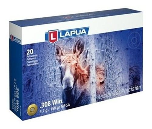 Lapua Ammunition Rifle Ammo 308 Winchester 150gr Mega Soft Point bx/20
