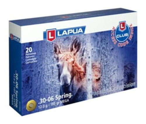 Lapua Ammunition Rifle Ammo 30-06 Springfield 185gr Mega Soft Point bx/20
