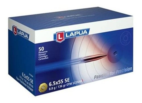 Lapua Ammunition Rifle Ammo 6.5x55 Swede136 gr Scenar-L OTM bx/50