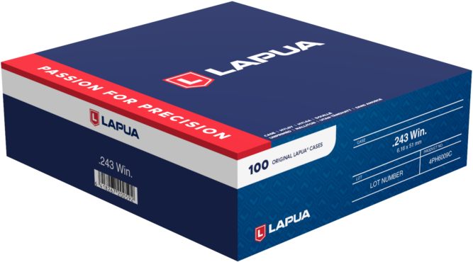 Lapua Ammunition Berger Bullets 4PH6009C Unprimed Cases 243 Win Rifle Brass