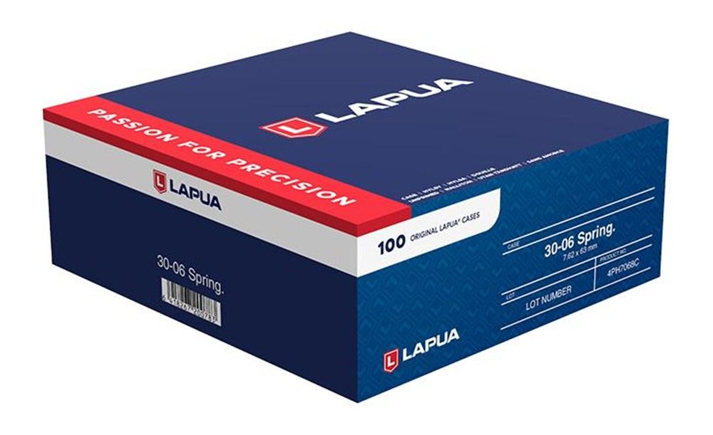 Lapua Ammunition Unprimed Brass Rifle Cartridge Cases 30-06 Springfield 100