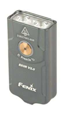 FENIX E03R V2 500LUM KEYCHAIN GRAY