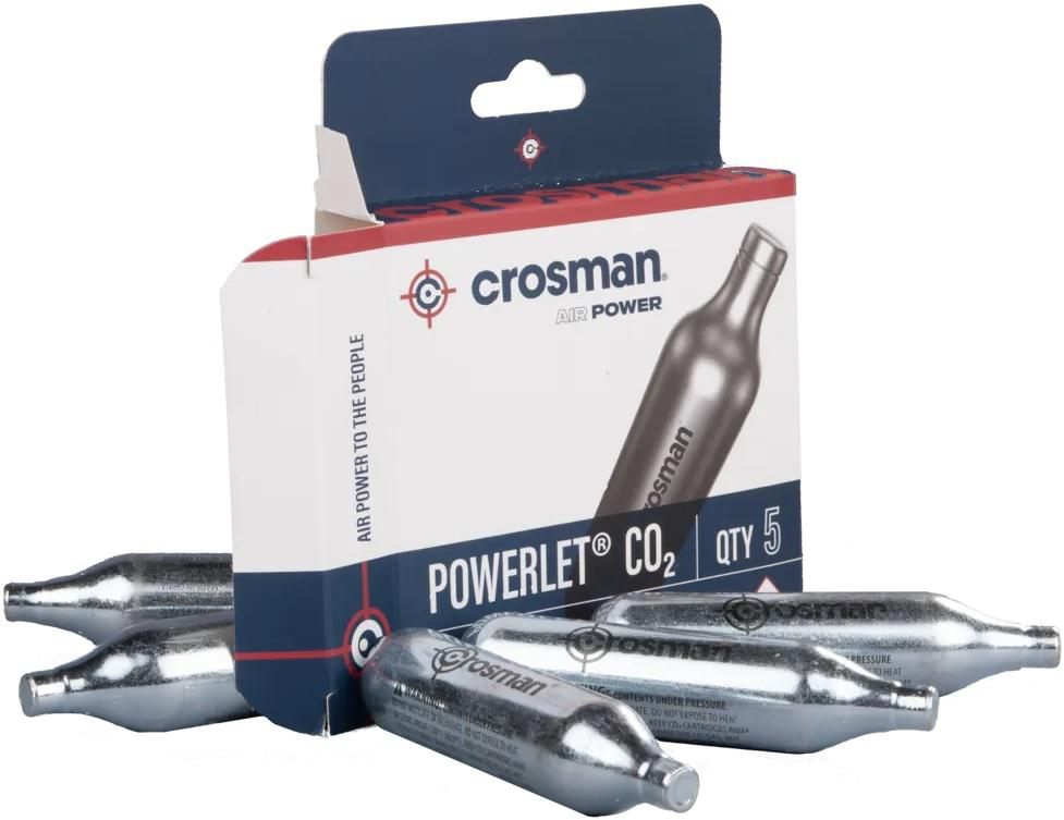 Crosman CO2 Powerlet 12-gram Airgun Cartridges 5/ct