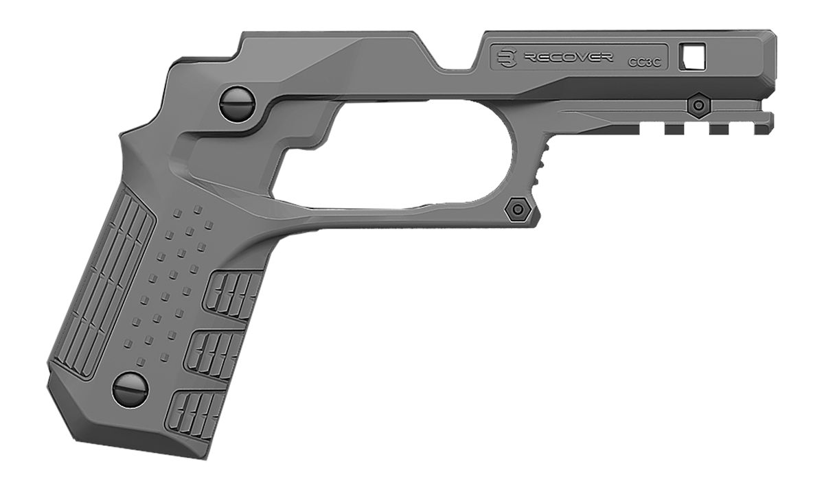 Recover Tactical CC3C-04 Grip Rail System Gray Polymer Picatinny for Compac