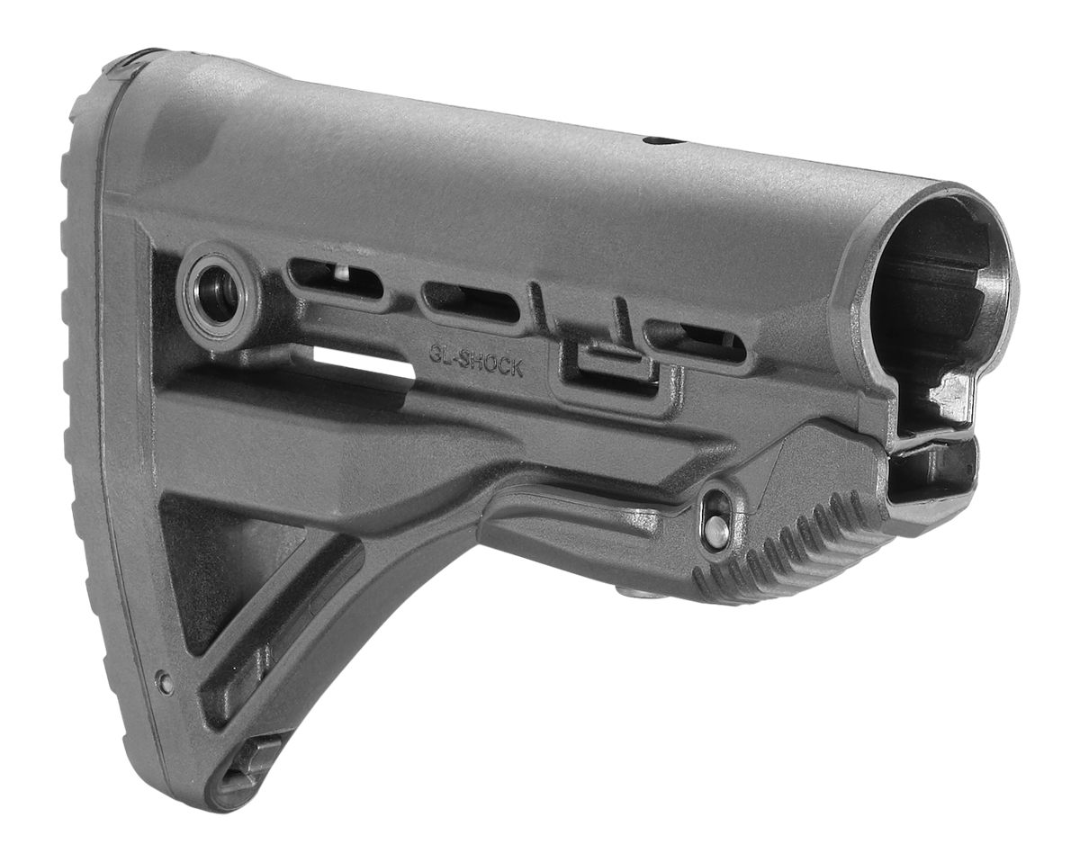 FAB Defense FXGLSHOCK GL-Shock Buttstock for M16/ M4 w/Anti-Rattle Mechanis