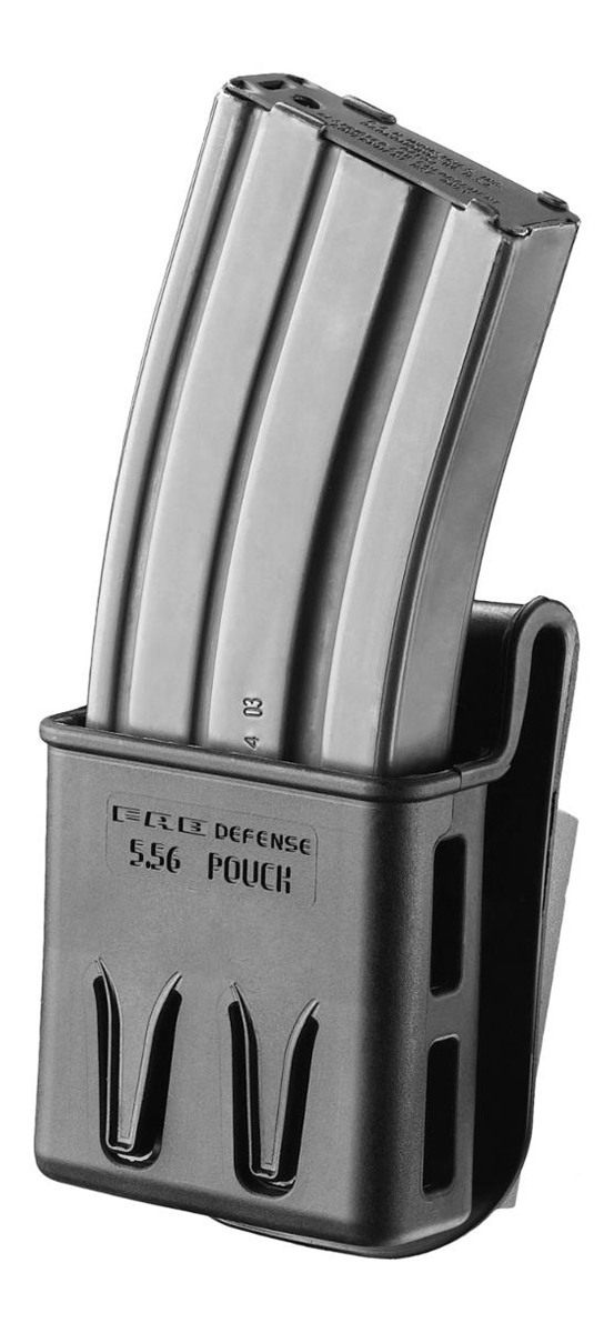 FAB Defense FX556P M4 Mag Pouch Compatible w/ M16/ AR-15 Belt Mount Black P view 2