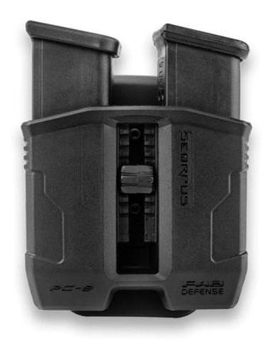 FAB Defense PG Double Magazine Pouch For Glock 9mm With Paddle and Belt Loo