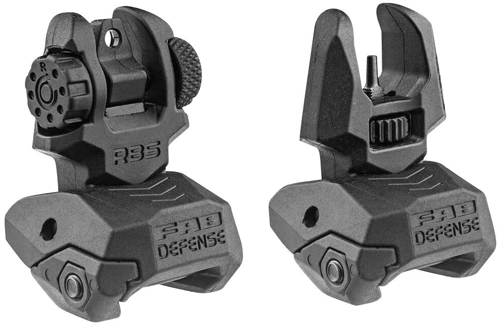 FAB Defense FXFRBS Front/Rear Folding Back-Up Sights AR-15/ M16/ M4 Low Pro view 4