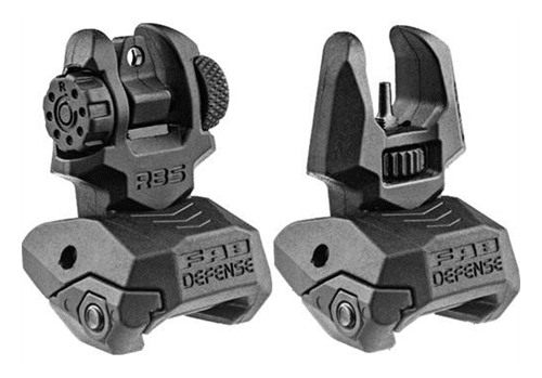 FAB Defense FXFRBS Front/Rear Folding Back-Up Sights AR-15/ M16/ M4 Low Pro view 6
