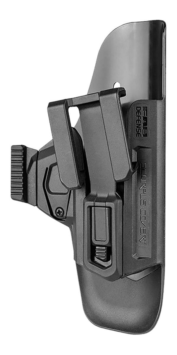 FAB Defense SCCG9B Scorpus Covert IWB Black Polymer Belt Clip Compatible w/
