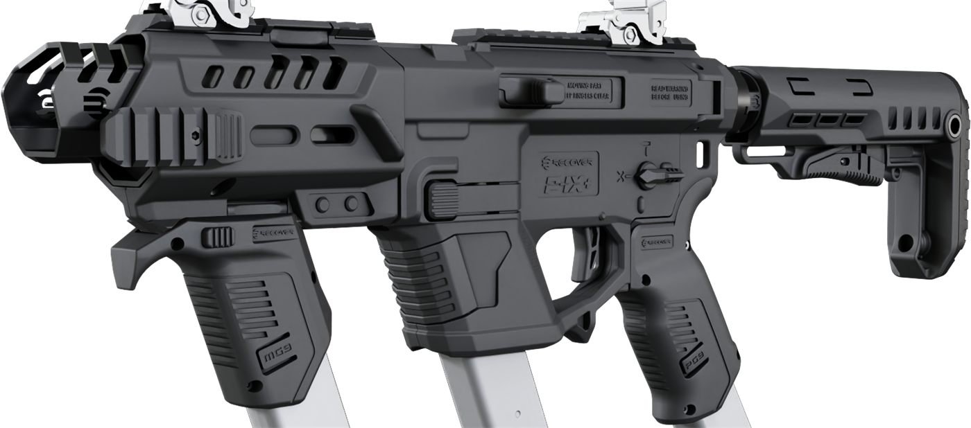 Recover Tactical PIXPMGST01 P-IX+MG PG9 SR20 Metal Front Guard Black