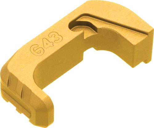 Tyrant CNC TD43X48EGLD Extended Magazine Release Glock 43x/48 Gold Aluminum view 2