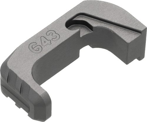 Tyrant CNC TD43X48EG Extended Magazine Release Glock 43x/48 Grey Aluminum view 2
