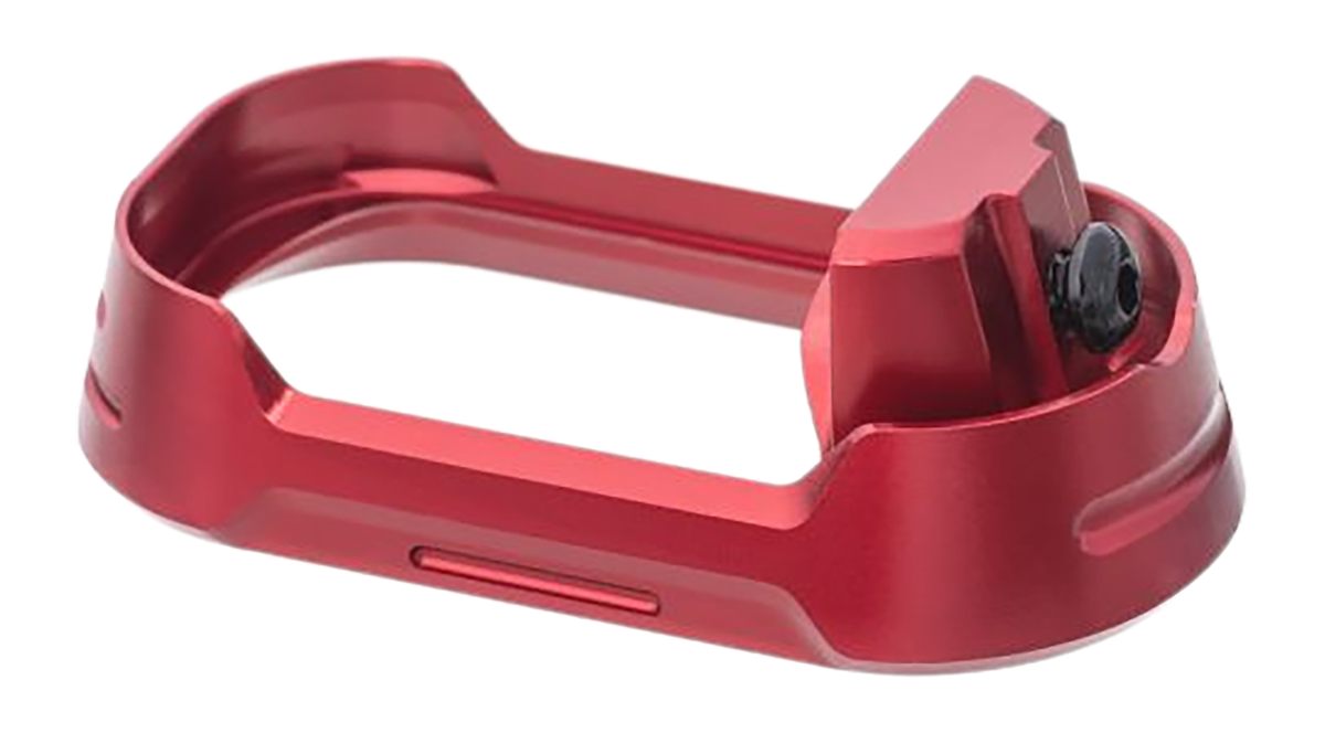 Tyrant CNC TDG19G34MWREDBLKSCRW Magwell Fits Glock 19 Gen 3-4 Red Aluminum