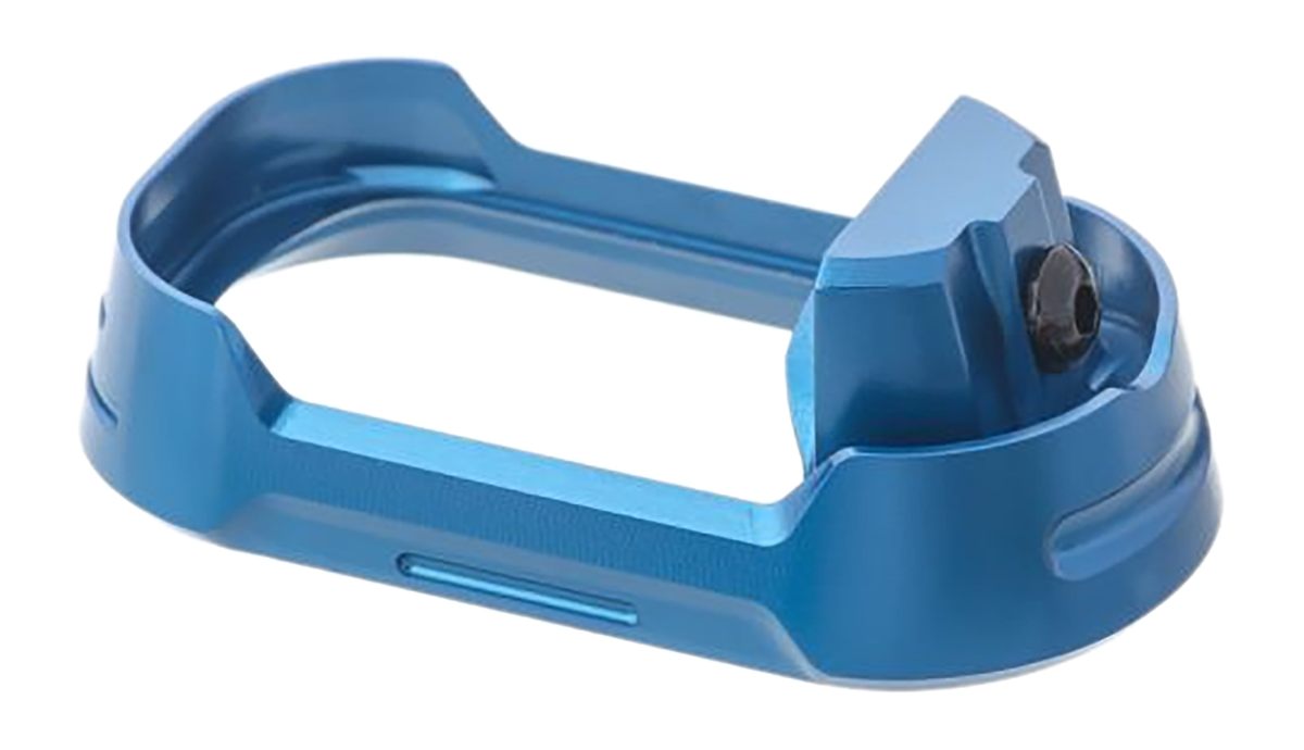 Tyrant CNC TDG19G34MWBLUEBLKSCRW Magwell Fits Glock 19 Gen 3-4 Blue Aluminu
