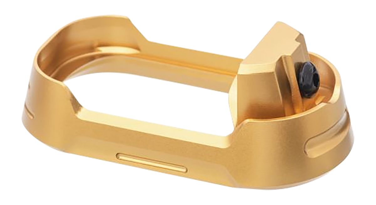 Tyrant CNC TDG19G34MWGLDBLKSRW Magwell Fits Glock 19 Gen 3-4 Gold Aluminum