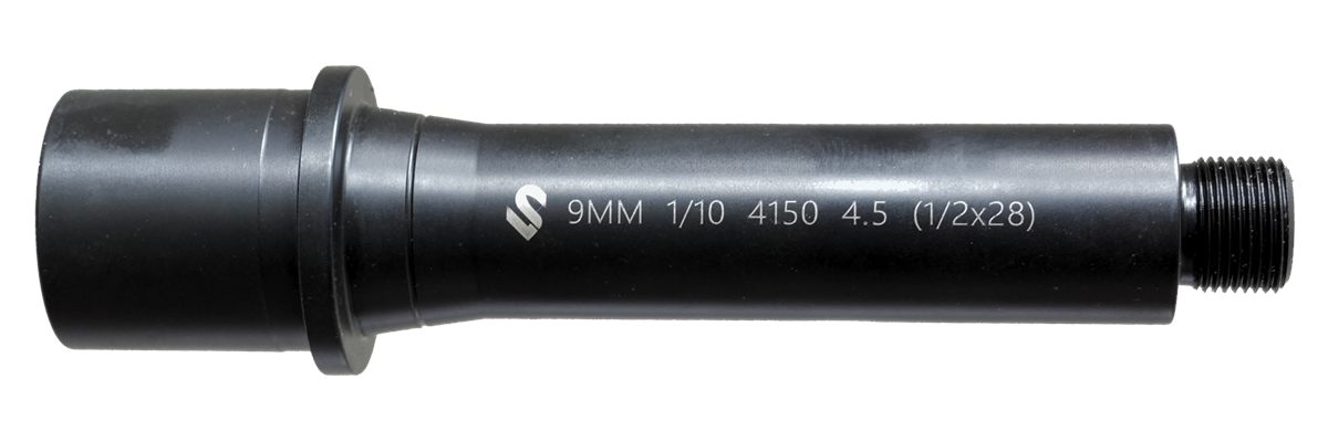 Lead & Steel Llc LS9MM4.5-28 AR9 9mm Luger 4.50" Threaded Black Nitride Chrome Moly Vanadium