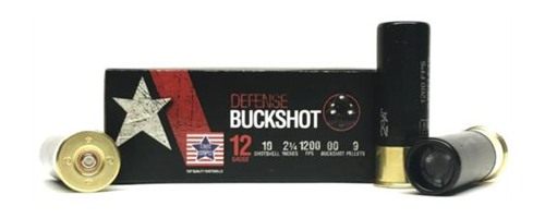 TRZ Trading PPU Stars Stripes Defense Buckshot Shotshells 12ga 2-3/4in 9-pe