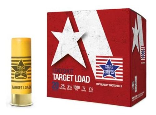 TRZ Trading PPU Stars Stripes Target Shotshells 20ga 2-3/4in 7/8oz 1200 fps