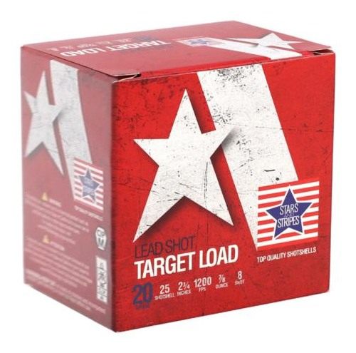 TRZ Trading Star and Stripes Target Load Shotshells 20ga 2-3/4in 7/8oz 8 12