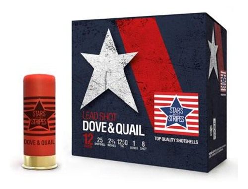 TRZ Trading PPU Stars Stripes Dove Quail Shotshells 12ga 2-3/4'' 1 oz 1250