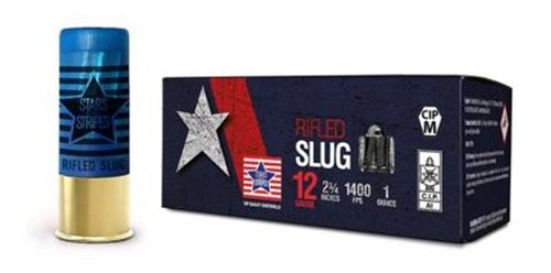 TRZ Trading PPU Stars Stripes Rifled Slug Shotshells 12ga 2-3/4'' 1oz 1400f
