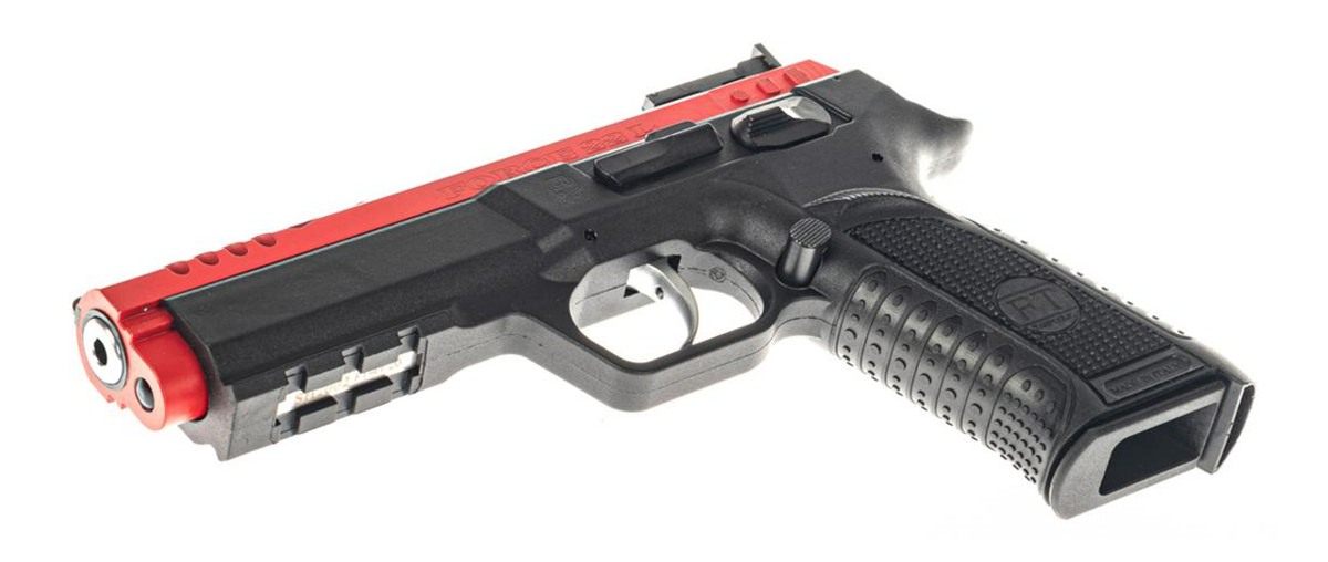 Tanfoglio TFFORCE22 Force 22 LR 10+1 4.40in Stainless Steel Barrel, Red Por view 5