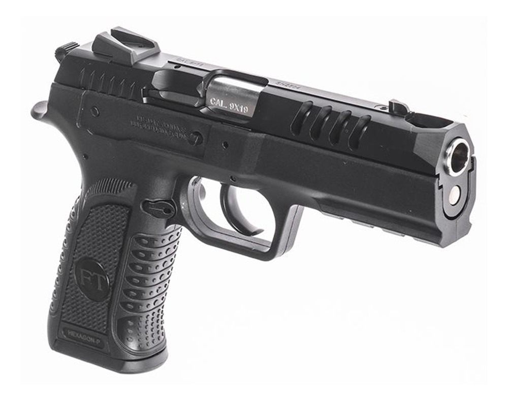 Tanfoglio Hexagon P Handgun 9mm Luger 17rd Magazine(2) 4.45in Compensated B view 3