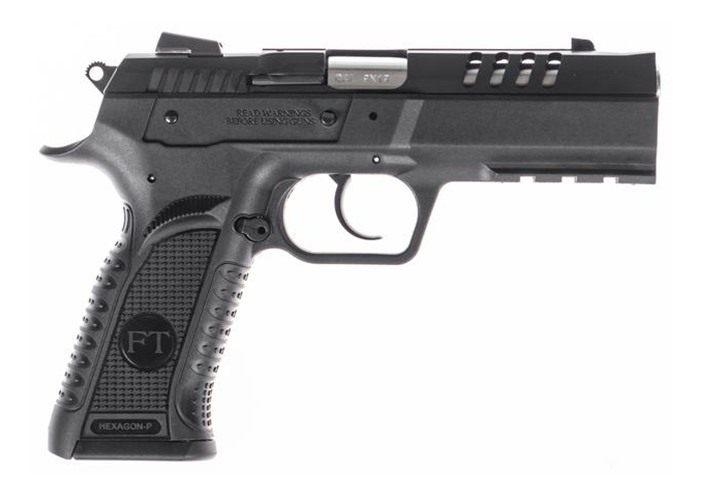 Tanfoglio Hexagon P Handgun 9mm Luger 17rd Magazine(2) 4.45in Compensated B view 6