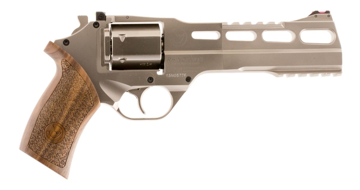 Chiappa Firearms 340224 Rhino 60DS Small 357 Mag 6 Shot, 6in Nickel-Plated