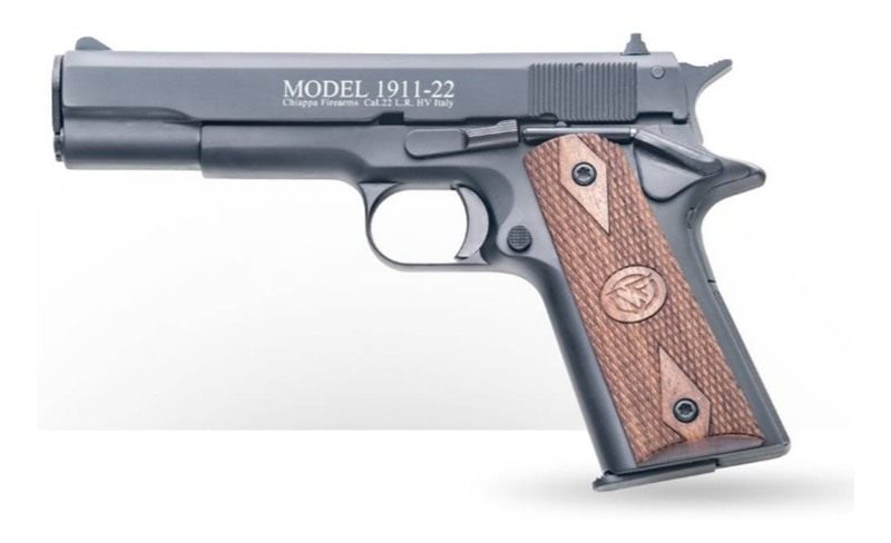 Chiappa Firearms 401038 1911-22 LR 10+1, 5in Black Steel Barrel, Blued Serr view 2