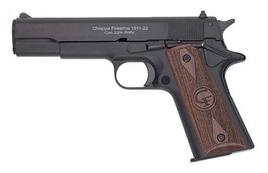 Chiappa Firearms 401038 1911-22 LR 10+1, 5in Black Steel Barrel, Blued Serr view 3