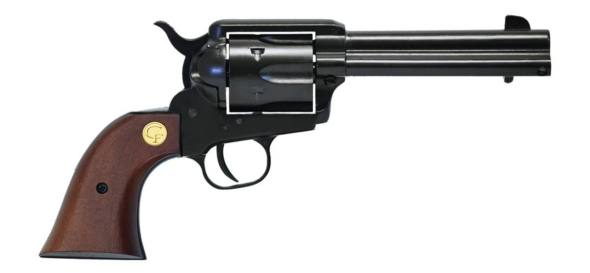 Chiappa Firearms 340053 SAA 1873 Medium 22 LR 6 Shot, 4.75in Blued Steel Ba