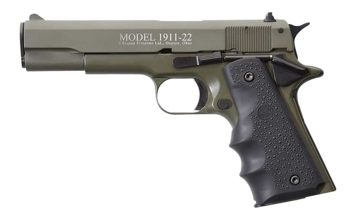 Chiappa Firearms 401121 1911-22 LR 10+1 5in OD Green Serrated Steel Slide B