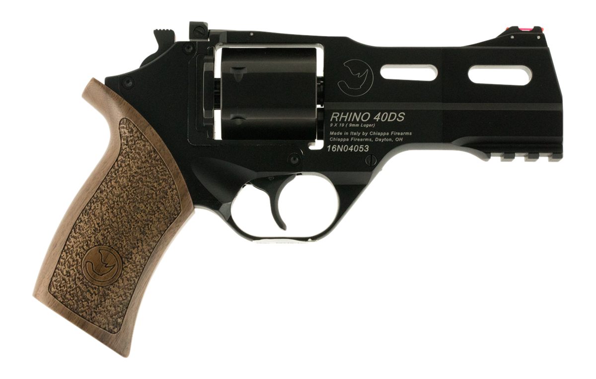 Chiappa Firearms 340165 Rhino 40DS Medium 9mm Luger 6 Shot 4in Black Anodiz