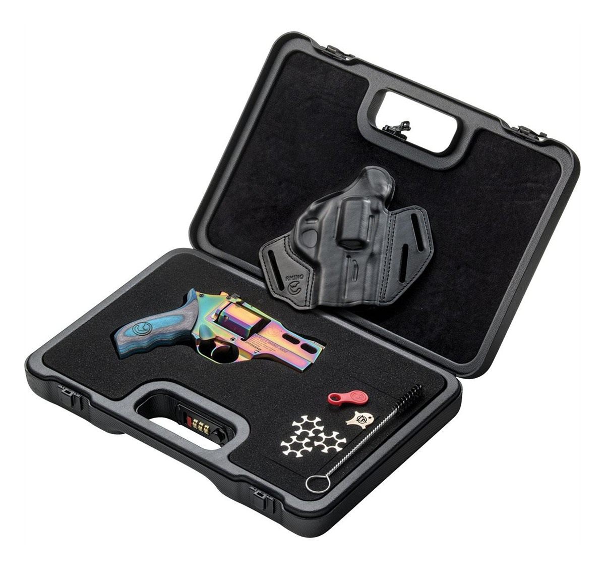 Chiappa Firearms 340319 Rhino 30DS Nebula 357 Mag 6 Shot, 3in Rainbow PVD S view 2