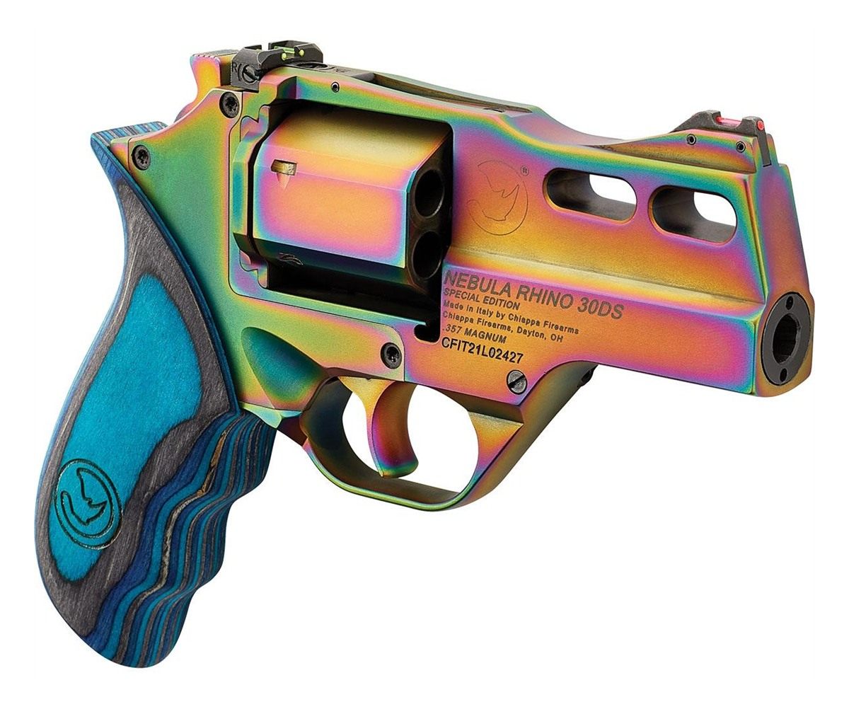 Chiappa Firearms 340319 Rhino 30DS Nebula 357 Mag 6 Shot, 3in Rainbow PVD S view 3