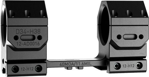 AUDERE SCOPE MOUNT ADVERSUS 34MM HIGH 40MOA BLACK view 2