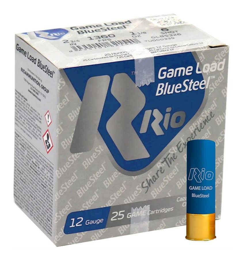 Rio Outdoors Game Load Blue Steel Shotshells 12 2-3/4in 1/8oz 1360 fps 6 25 view 3