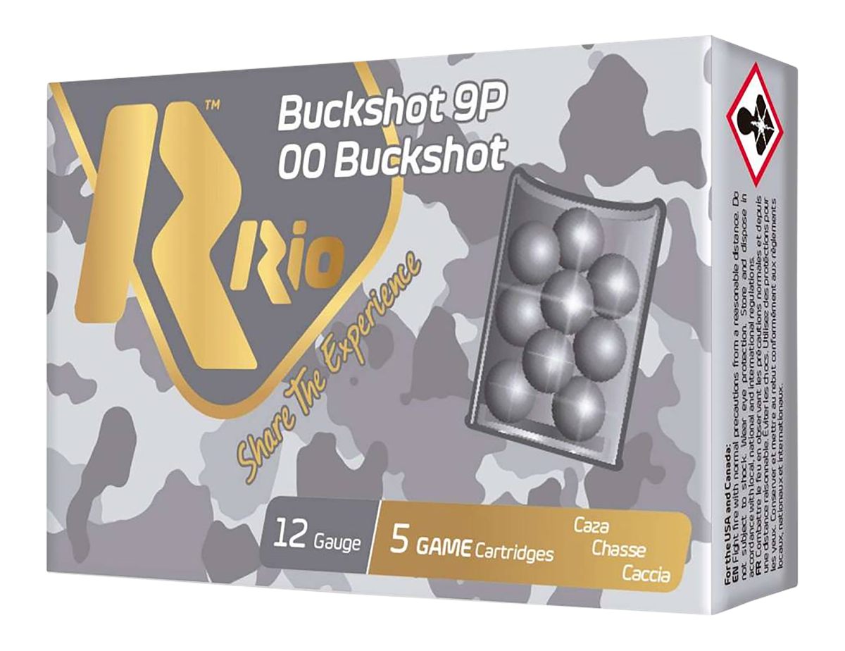 RIO Ammunition RB129 12 Gauge 2.75in 00 Buck Shot 5 Per Box/50 Case