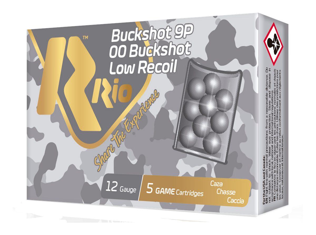Rio Outdoors Ammunition RBLR129 Royal Buck Low Recoil 12 Gauge 2.75in 9 Pel