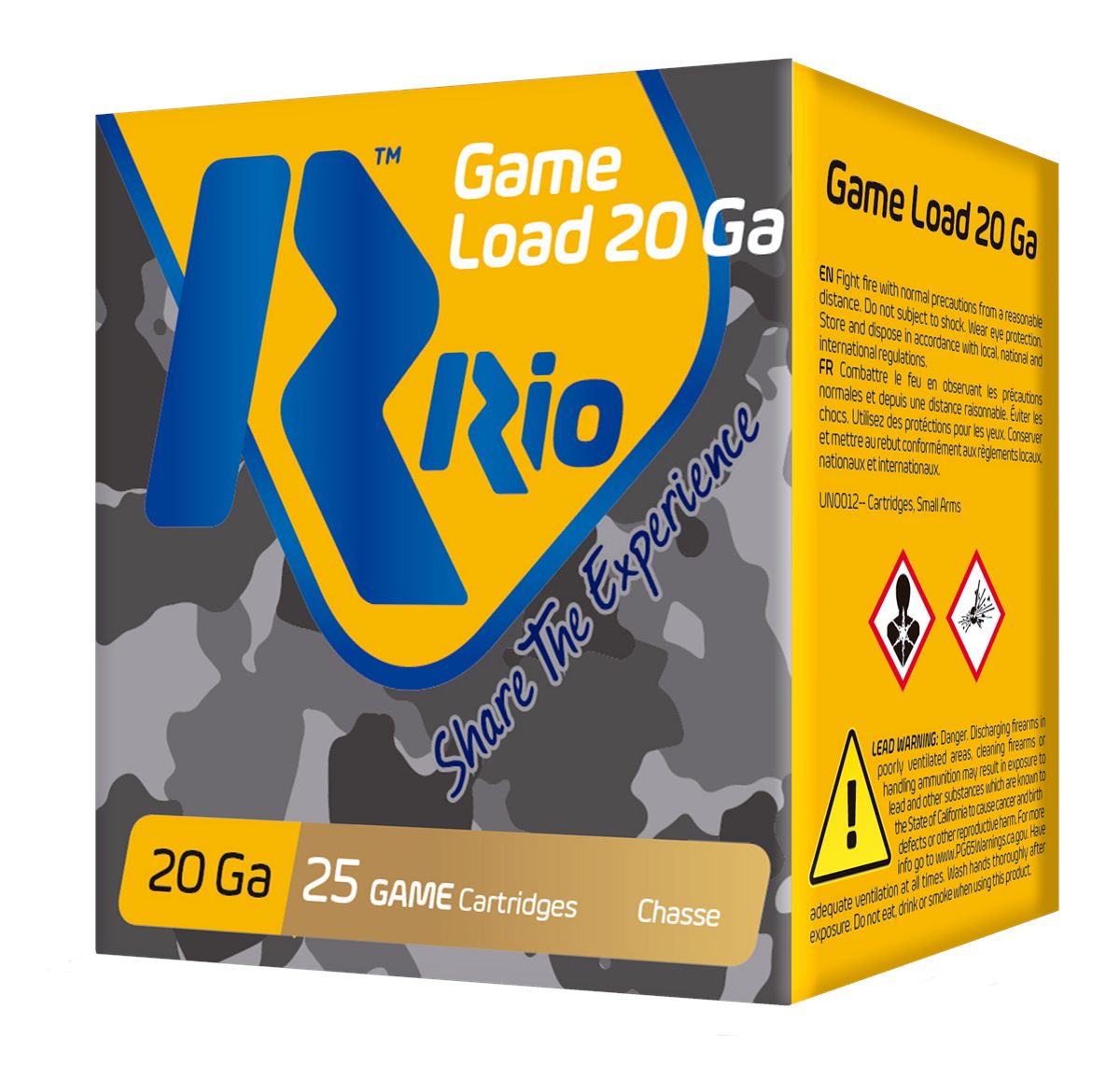 Rio Outdoors Ammunition RC208 Game Load 20 Gauge 2.75in 1oz 8 Shot 25 Per B