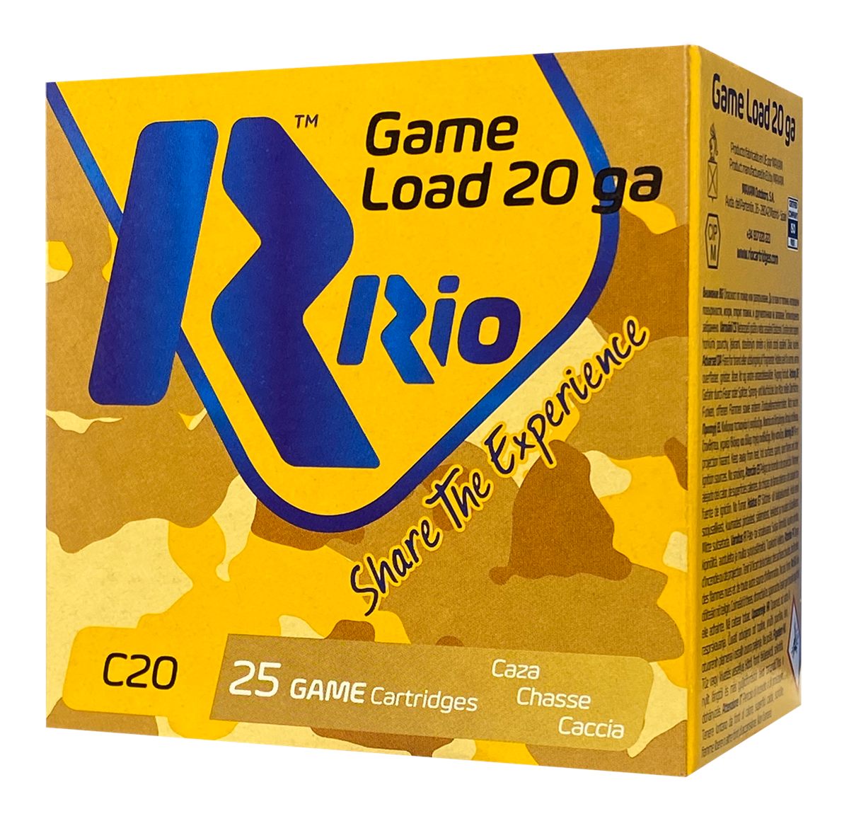 RIO Outdoors Ammunition RC206 Game Load 20 Gauge 2.75in 1oz 6 Shot 25 Per B