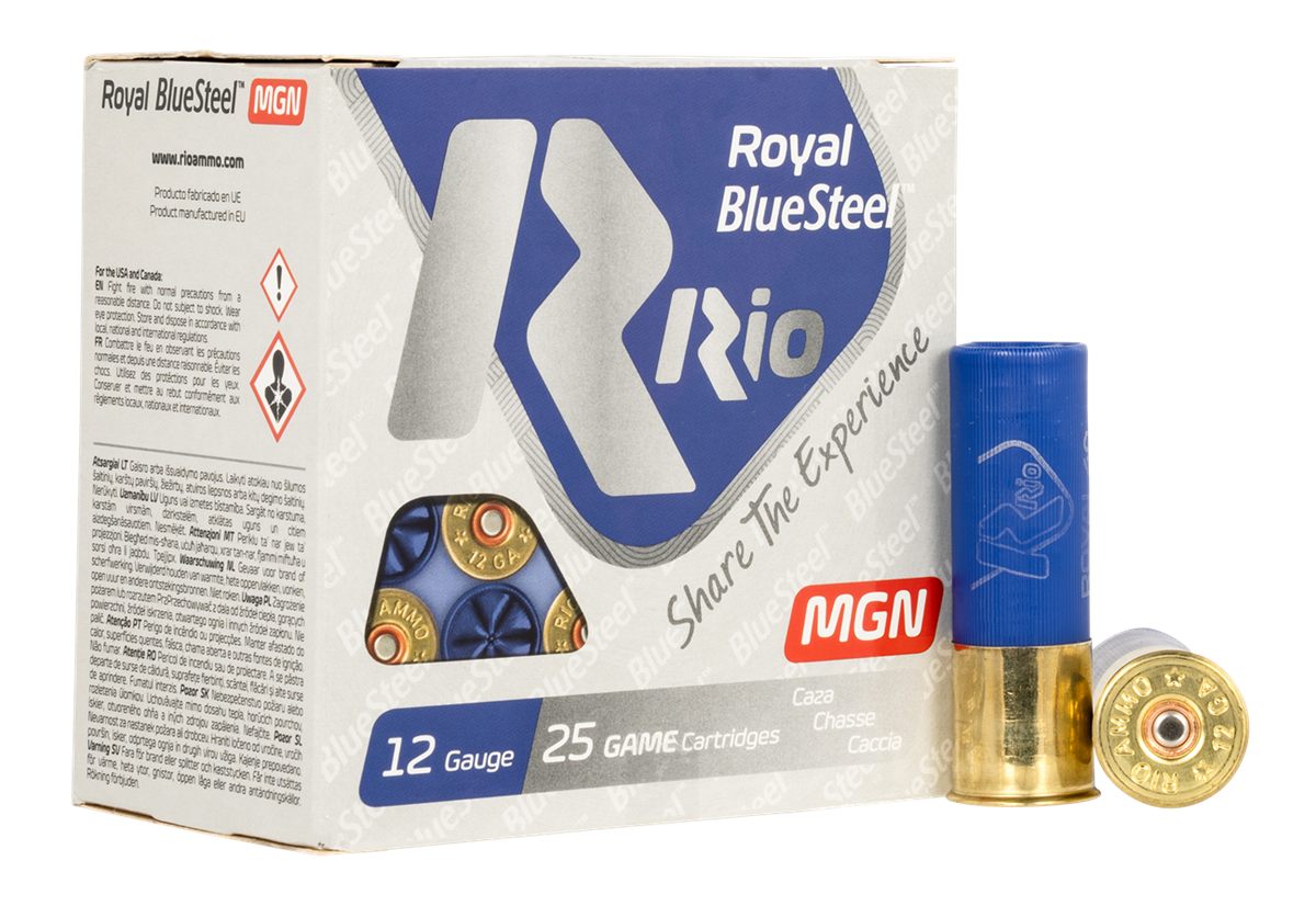 RIO Outdoors Ammunition RBSM402 Royal BlueSteel Magnum 12 Gauge 3in 1 3/8oz
