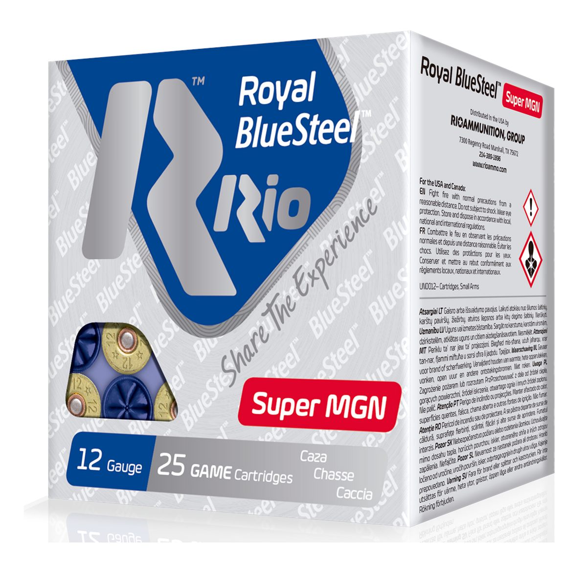 RIO Outdoors Ammunition RBSSM402 BlueSteel Royal 12 Gauge 3.50in 1 3/8oz 2