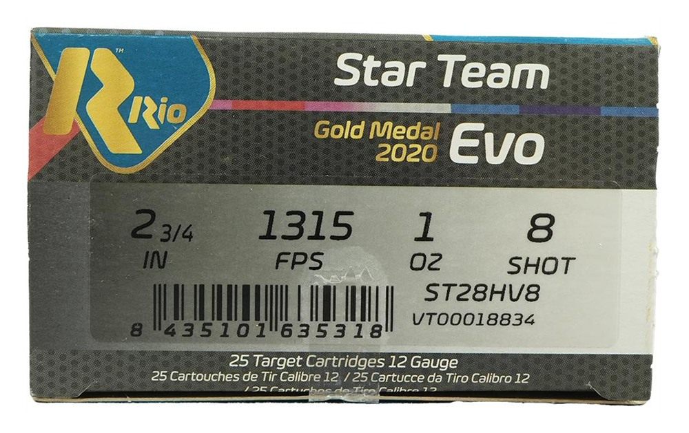Rio Outdoors Star Team EVO 28 HV Shotshells 12ga 2-3/4in 1oz 1315fps 8 25/c view 3